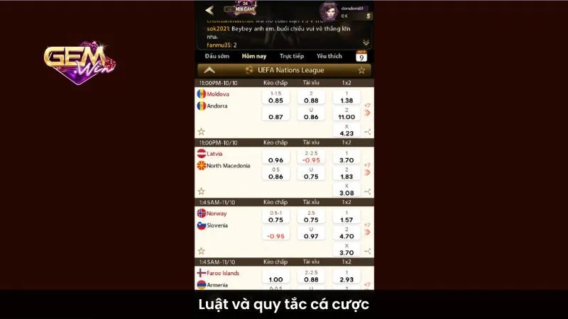 Luật và quy tắc cá cược